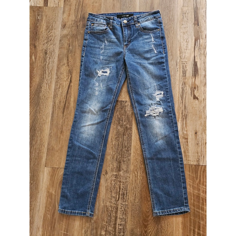 Joe's Jeans Girls Distressed Skinny Denim Medium Wash Ripped Size 12